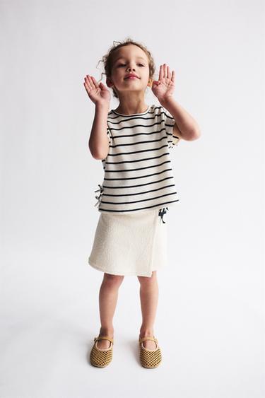 TEXTURED BERMUDA SKORT - Ecru by Zara