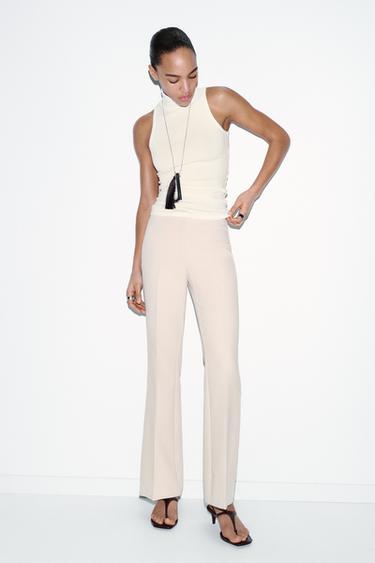 SLEEVELESS HIGH NECK TOP - Oyster-white by Zara