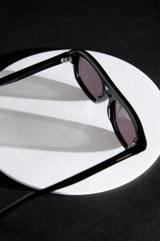 RECTANGULAR SUNGLASSES - Black by Zara - Image 0