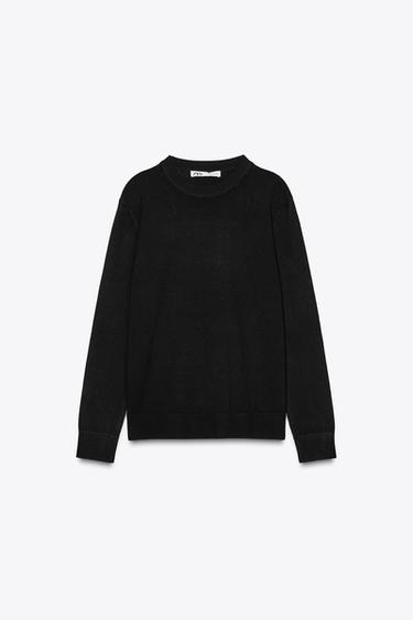 BASIC KNIT SWEATER - Black by Zara