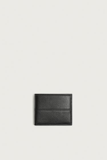 LEATHER WALLET - Black by Zara
