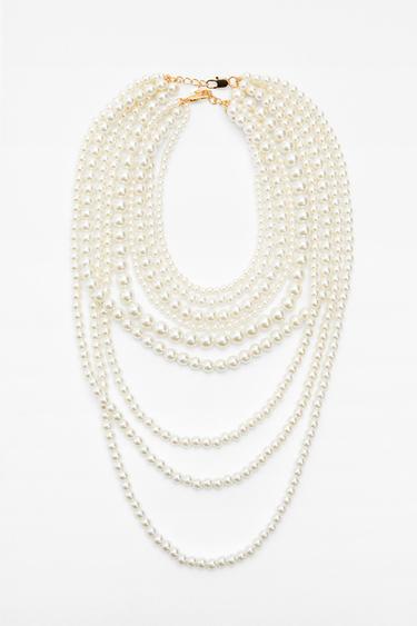MULTI-STRAND NECKLACE WITH FAUX PEARLS - 109 by Zara - Image 0