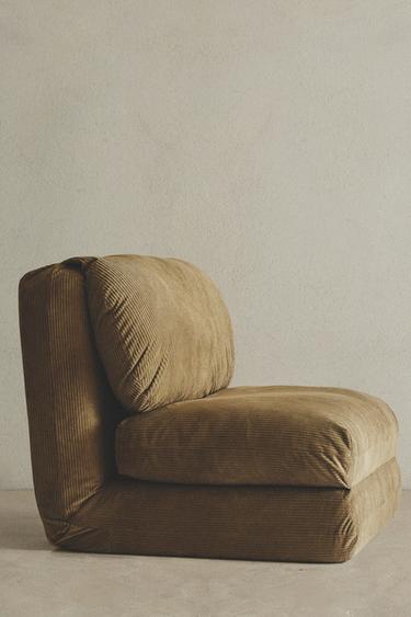 FOLDING CORDUROY CHAIR - Green by Zara