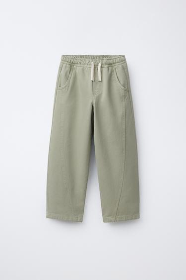 BALLOON SEAM TROUSERS - Green by Zara