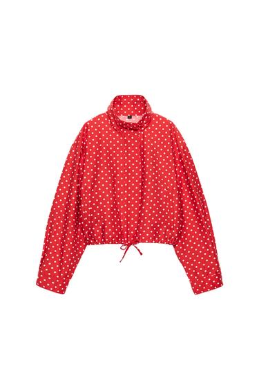 PUFFY JACKET WITH DOTS - Red / White by Zara