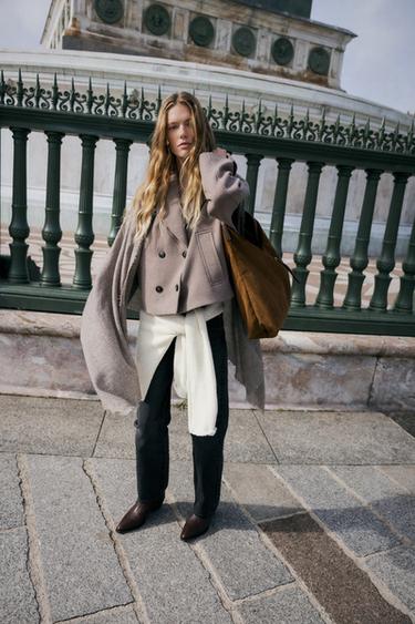 CORDUROY-EFFECT TOTE BAG - Brown by Zara