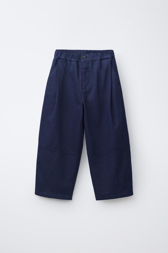 BARREL LEG TROUSERS - Blue by Zara - Image 0
