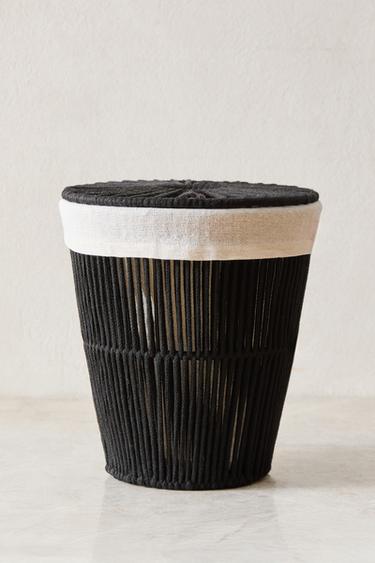 BIN WITH FABRIC LINING - Black by Zara