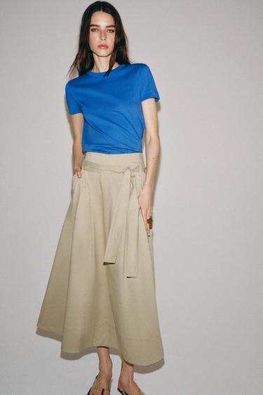 INTERLOCK SHORT SLEEVE T-SHIRT - Electric blue by Zara