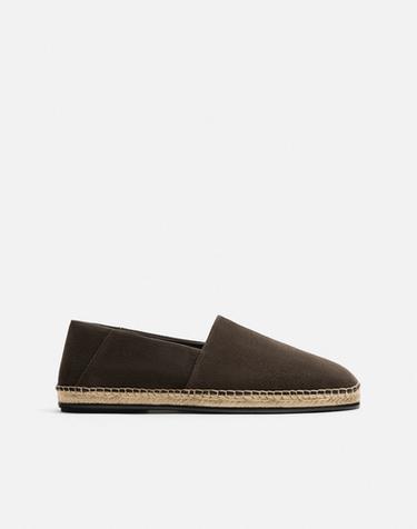 LEATHER ESPADRILLES LIMITED EDITION - Brown by Zara