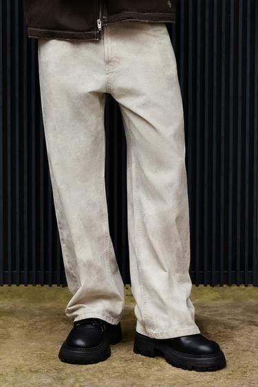 BAGGY FIT JEANS - Printed by Zara