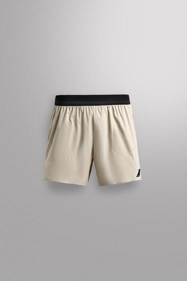 COLOUR BLOCK RUNNING SHORTS - Oyster-white by Zara