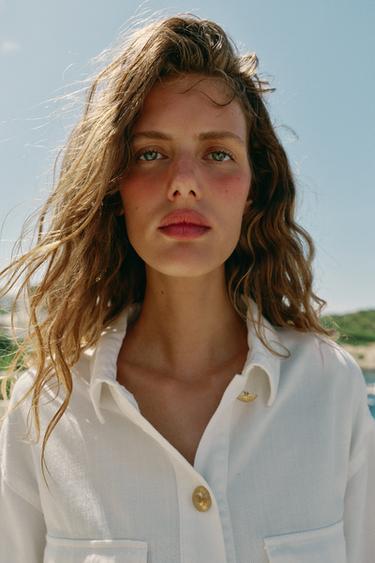 GOLD BUTTON JACKET - White by Zara