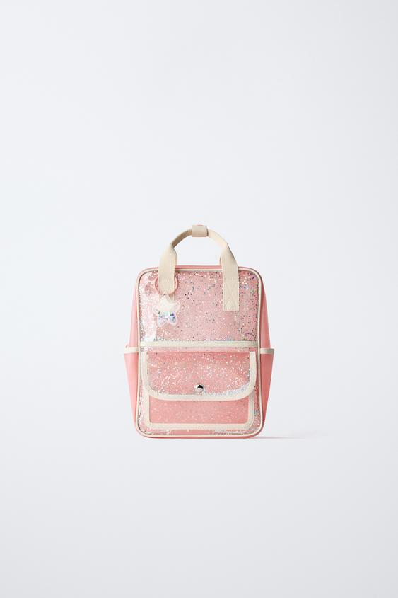 GLITTER BACKPACK - Pink by Zara - Image 0