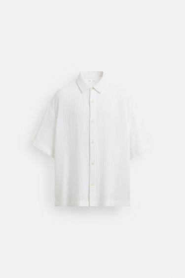 CREASED-EFFECT SHIRT - White by Zara
