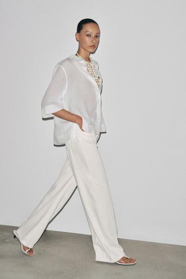 ZW COLLECTION RAMIE SHIRT - White by Zara - Image 0