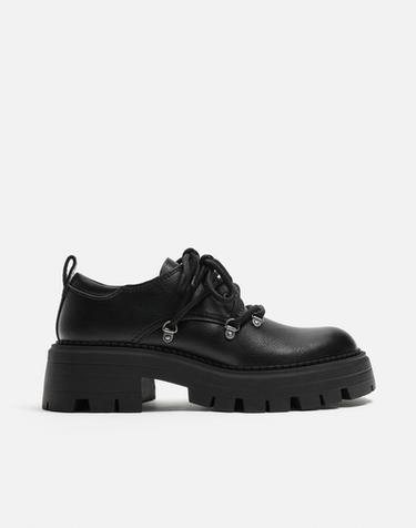 MULTI-LACE CHUNKY SHOES - Black by Zara
