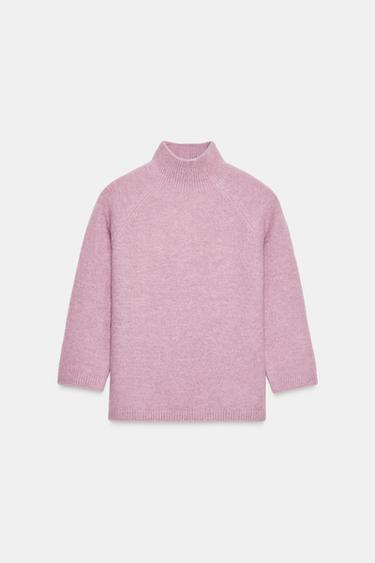 SOFT KNIT FRENCH SLEEVE JUMPER - Lilac by Zara