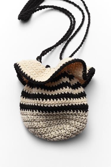 CROCHET CROSSBODY BAG - White by Zara