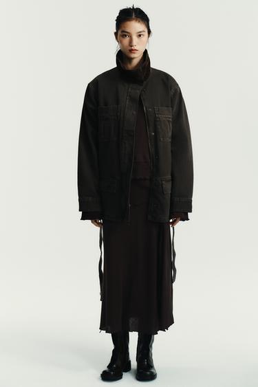 SOFT MIDI SKIRT - Chocolate brown by Zara - Image 0
