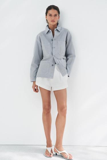 OVERSHIRT WITH POCKETS ZARA WOMAN COLLECTION - Grey by Zara - Image 0