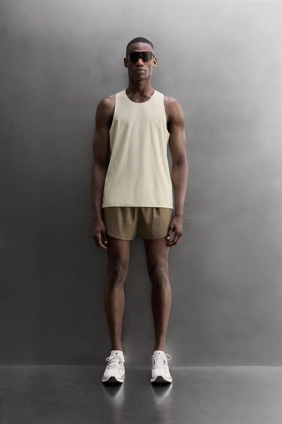 LIGHTWEIGHT RUNNING TANK TOP - Grey green by Zara - Image 0