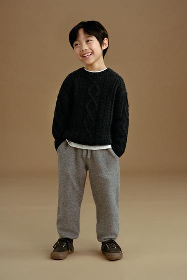 KNIT JOGGERS - Grey / Blue by Zara