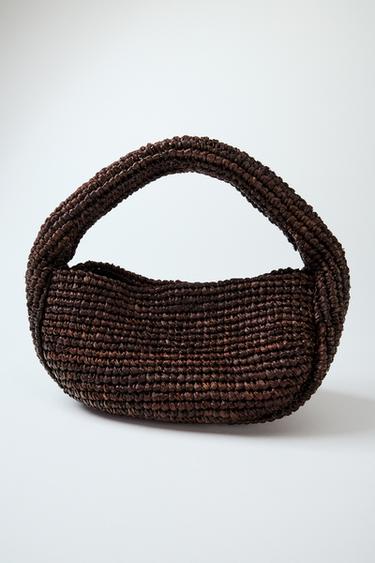 RAFFIA HANDBAG - Brown by Zara
