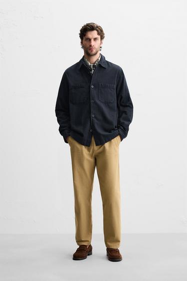 COTTON - LINEN OVERSHIRT - Bluish by Zara - Image 0