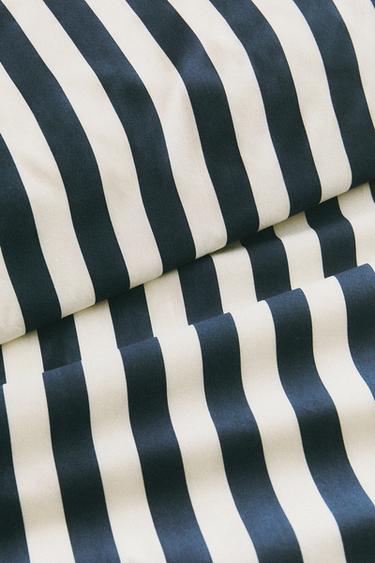 X THE ANIMALS OBSERVATORY KIDS’ STRIPED DUVET COVER - Navy blue by Zara