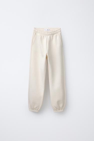 FLEECE JOGGING BOTTOMS - Ecru by Zara - Image 0