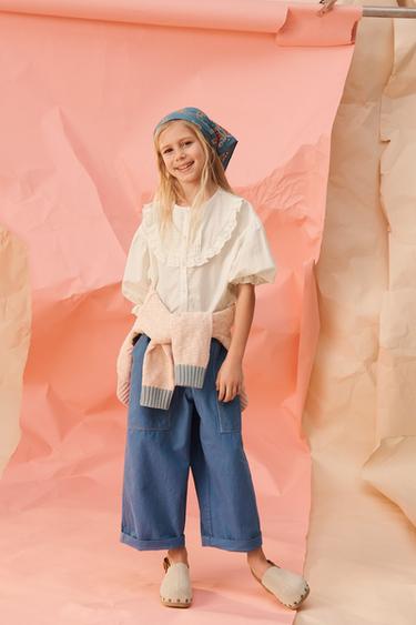 LIMITED EDITION TROUSERS WITH CONTRAST TOPSTITCHING - Blue / Indigo by Zara