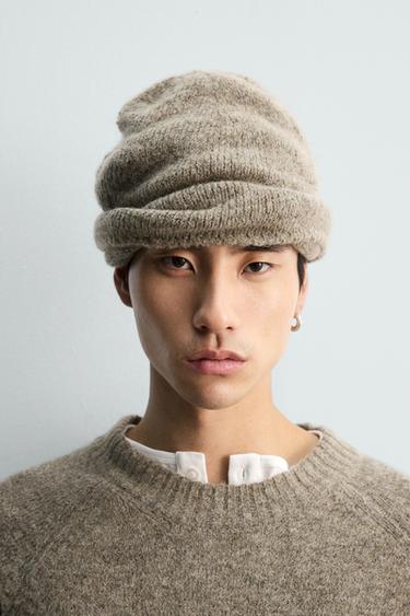 TEXTURED LIMITED EDITION BEANIE - Beige by Zara - Image 0