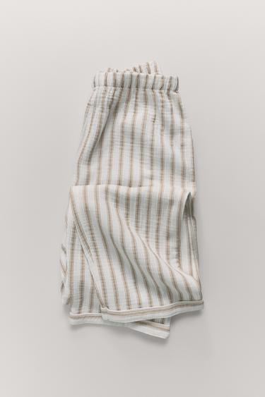 2-14 YEARS / STRIPED TEXTURED PYJAMAS - Straw by Zara