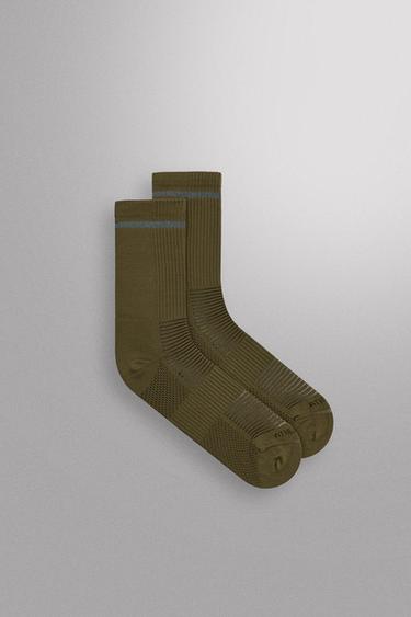 RUNNING SOCKS 2-PACK - Taupe grey by Zara