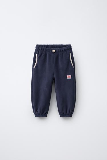 FLEECE JOGGERS - Navy blue by Zara