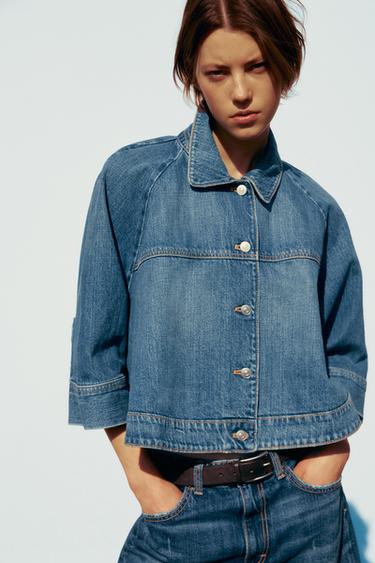 TRF LAYERED DENIM JACKET - Blue by Zara