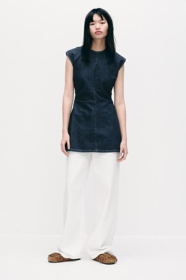 TRF DENIM DRESS - Navy blue by Zara