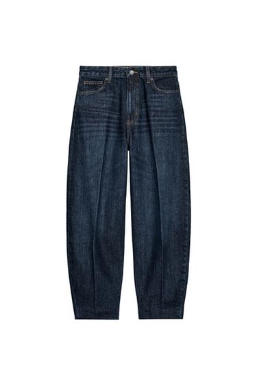 ZW COLLECTION BARREL HIGH-WAIST JEANS - Blue by Zara