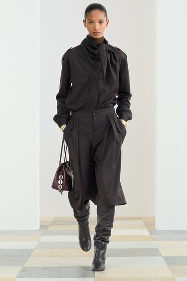 SCRF SHRT - Chocolate by Zara