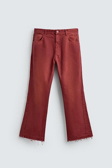 FLARE FIT JEANS - Red by Zara