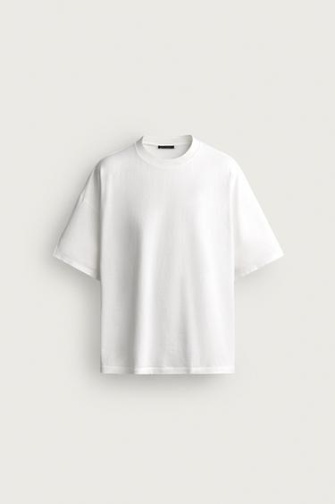 BASIC WASHED RELAXED FIT T-SHIRT - White by Zara