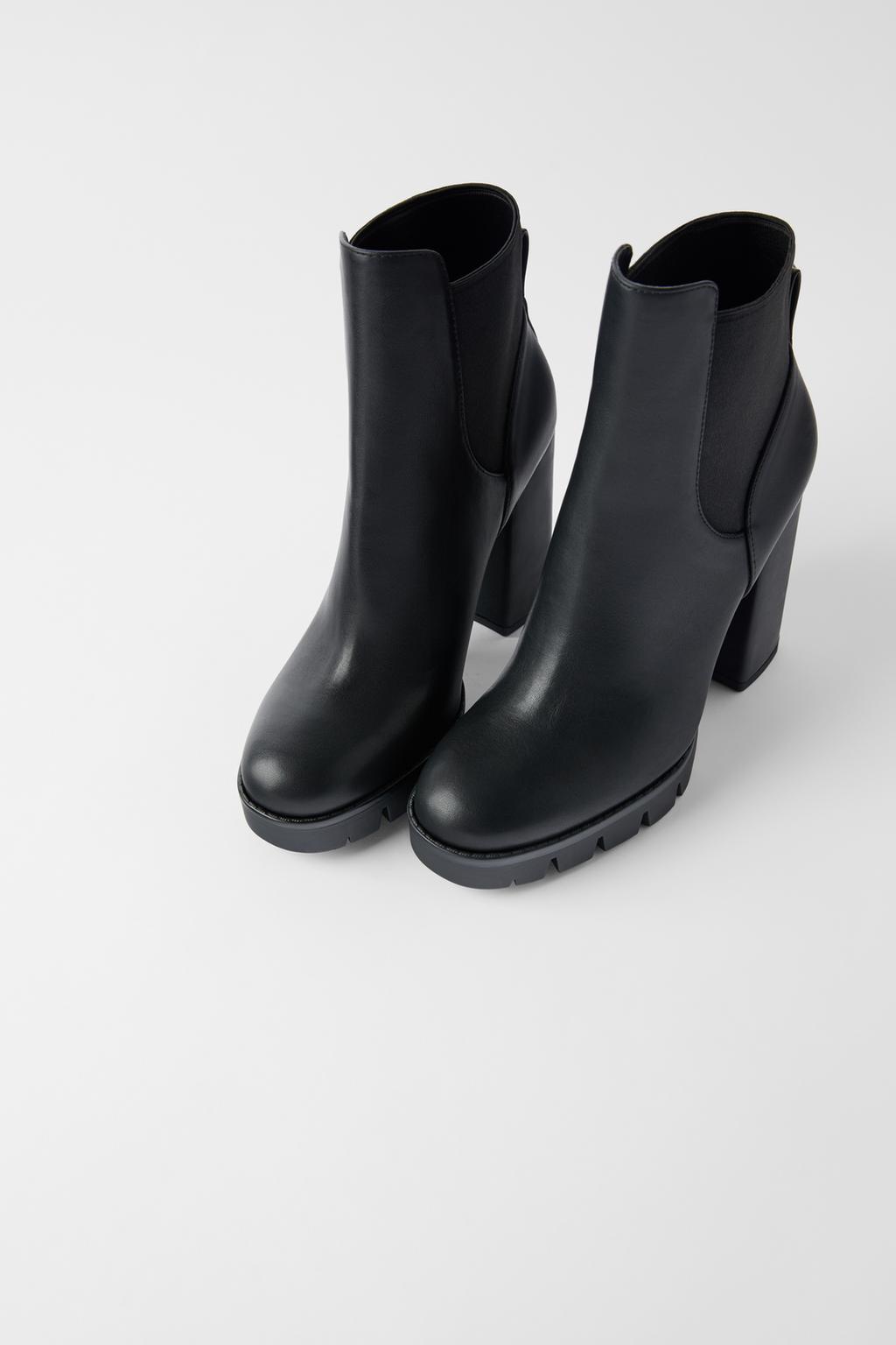 High Heel Track Sole Ankle Boots Zara Mainland China