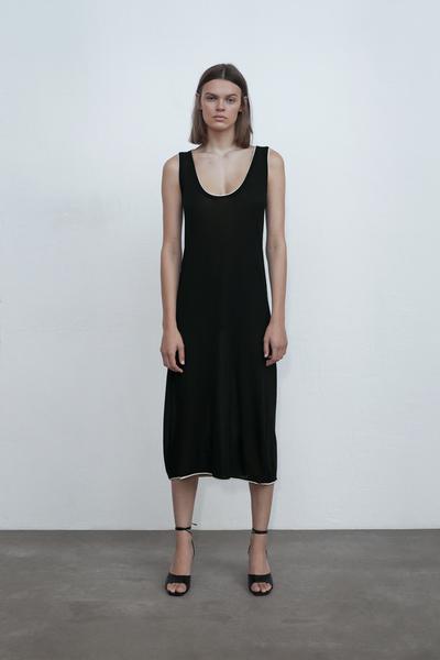 Image 1 of LONG KNIT DRESS from Zara