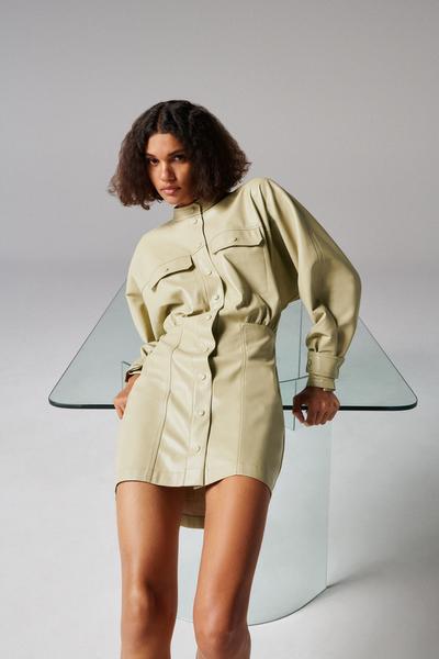 Image 1 of FAUX LEATHER DRESS TRF from Zara