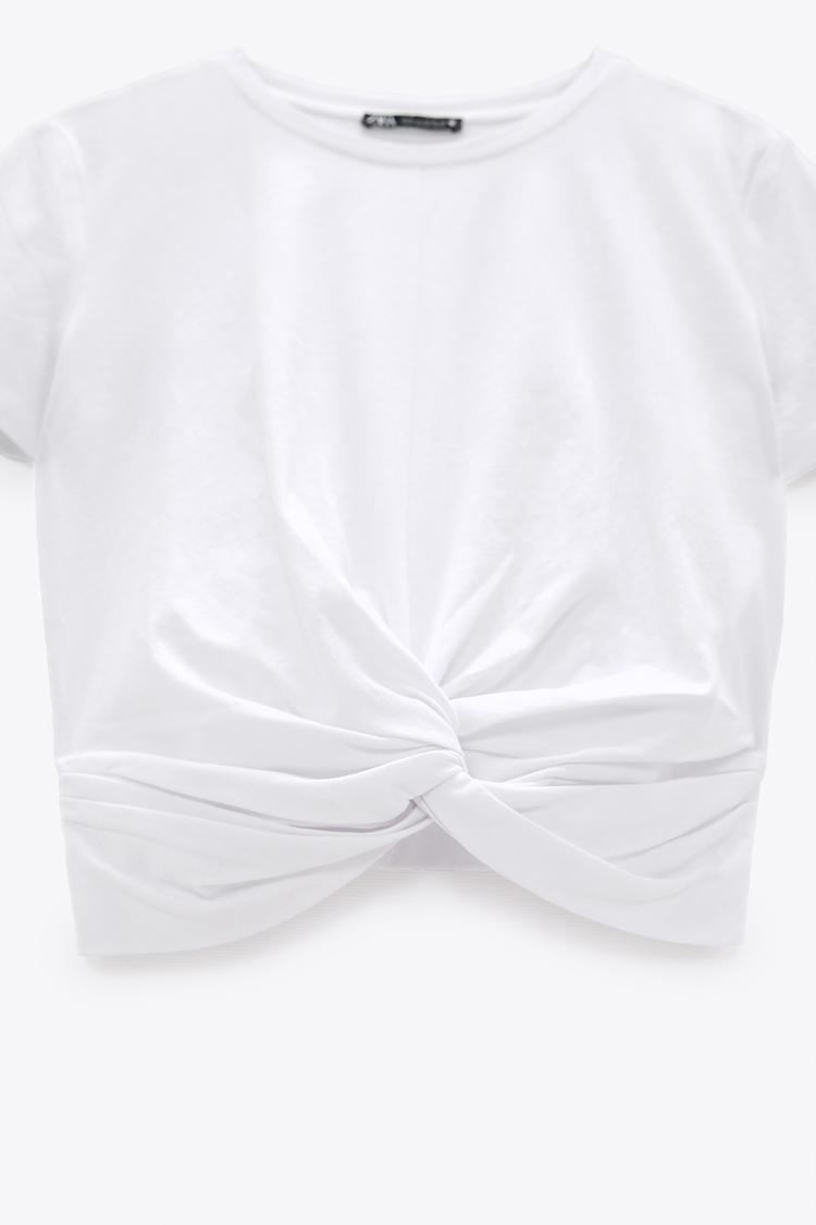هزيلة يقاوم كومة Knotted White T Shirt Psidiagnosticins Com