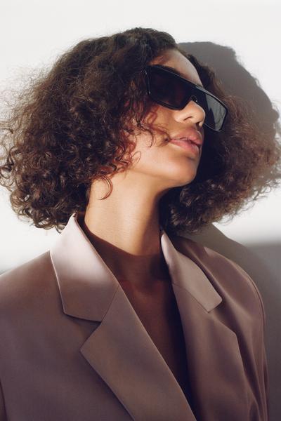 Image 1 of DOUBLE-BREASTED SATIN BLAZER from Zara