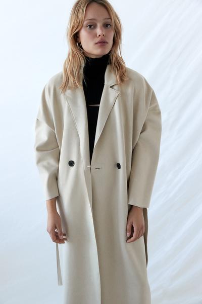 Image 1 of FAUX SUEDE TRENCH COAT from Zara