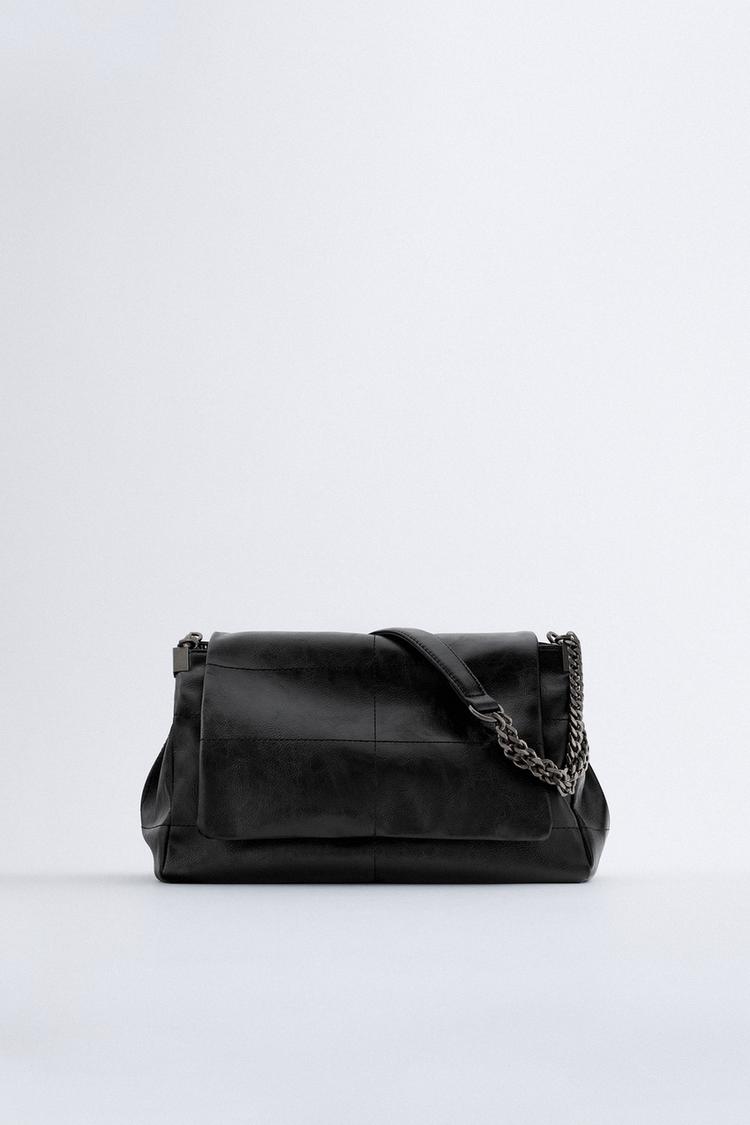 zara black shoulder bag
