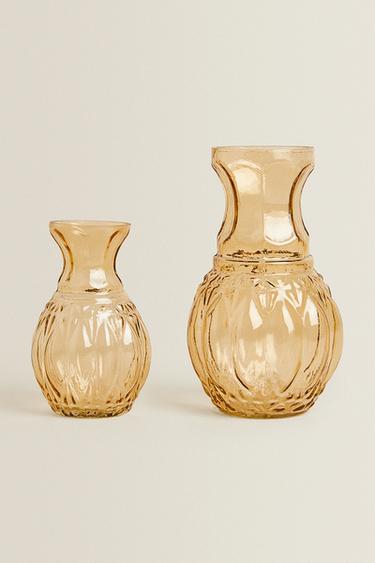玻璃花瓶 芥末色 Zara 玻璃花瓶 芥末色 Zara
